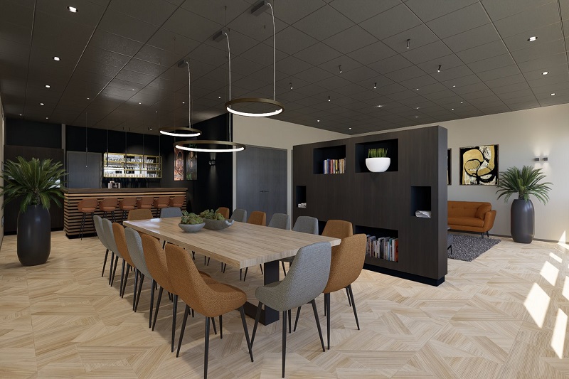 De interieurontwerper van deze kantine is StudioCentro, de interieurarchitect in De interieurontwerper van deze kantine is StudioCentro, de interieurarchitect in Nieuwegein met ervaring en creativiteit.